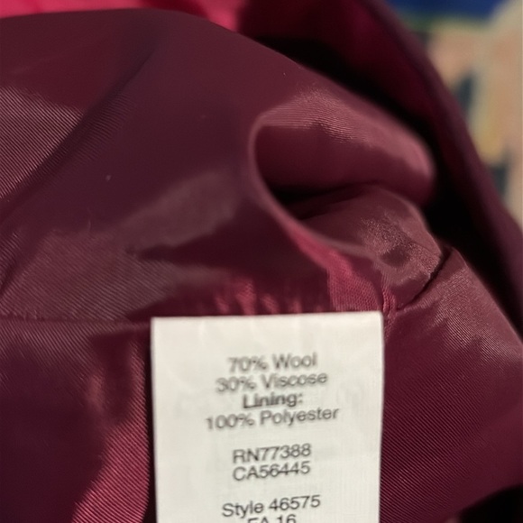 J. Crew The Pencil Skirt Burgundy Plum Purple Wool Viscose Knee Length Size 0 - Picture 6 of 6